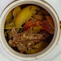Фотография рецепта Баранина с курагой в горшочке автор ОЛЬГА ЦЫГАНКОВА
