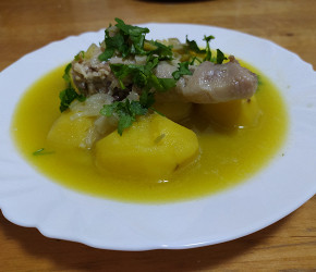 Фотография рецепта Тушёная курица с картофелем