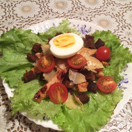 Салат «Цезарь» с куриной грудкой