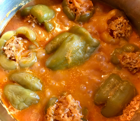 Фотография рецепта Фаршированные перцы с овощами