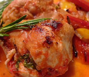 Фотография рецепта Тушеная курица с фасолью