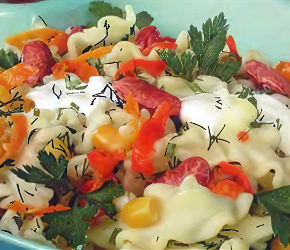 Фотография рецепта Салат с фасолью и кукурузой