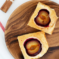 Фотография рецепта Пирог со сливами и корицей автор Евгения Кукоба