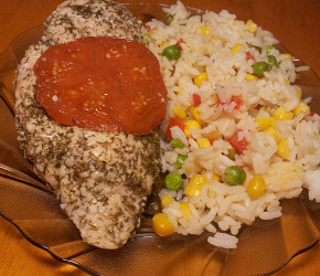 Фотография рецепта Куриное филе с помидорами, запеченное в духовке