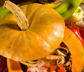 Фотография рецепта Печеная тыква с тушеным мясом