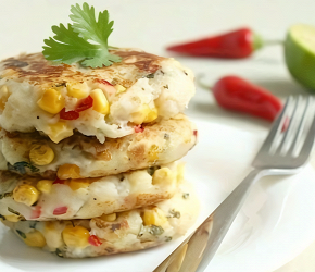 Фотография рецепта Котлеты из картофеля с кукурузой по-тайски