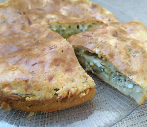 Фотография рецепта Заливной пирог с курицей