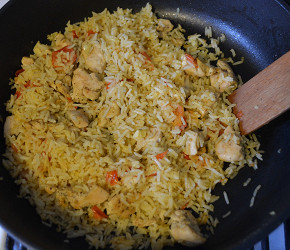 Фотография рецепта Рис с курицей и помидорами