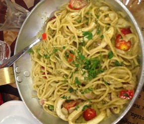 Фотография рецепта Греческая паста с кальмарами