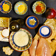 Курица карри на кокосовом молоке с рисом