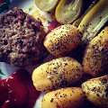 Фотография рецепта Отварной картофель с мясными ежиками автор Анна Баранова