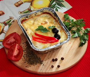 Фотография рецепта Запеченые яйца с артишоками и пармезаном