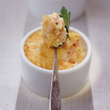 Рецепт Картофельная запеканка-суфле с грибами и луком