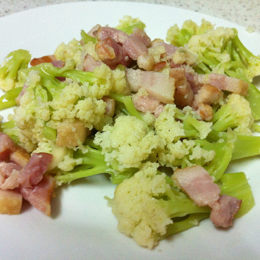Рецепт Цветная капуста с беконом