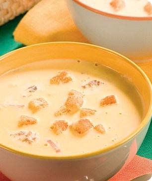 Рецепт Сырный крем-суп с морепродуктами