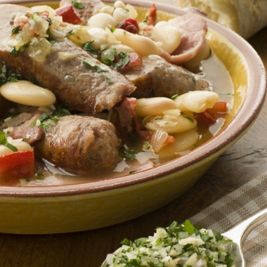 Рецепт Фасоль с кровяной колбасой