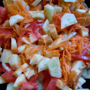 Рецепт Салат овощной с яблоком