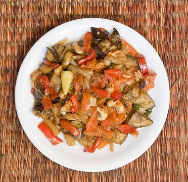 Рецепт Запеченые овощи с чесноком и пармезаном