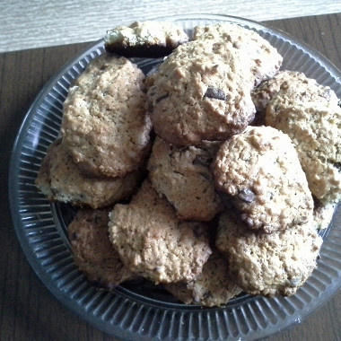 Рецепт Овсяные печеньки с шоколадом