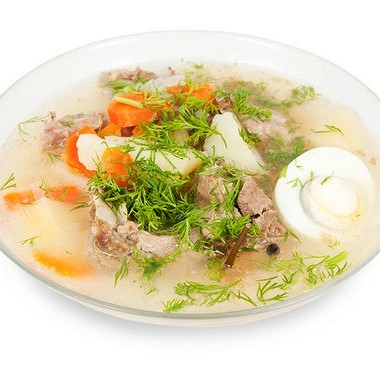 Рецепт Суп «Чихиртма» из баранины с кинзой и яичным соусом