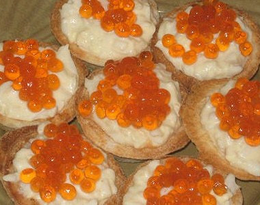 Рецепт Тарталетки с мясом криля и свеклой