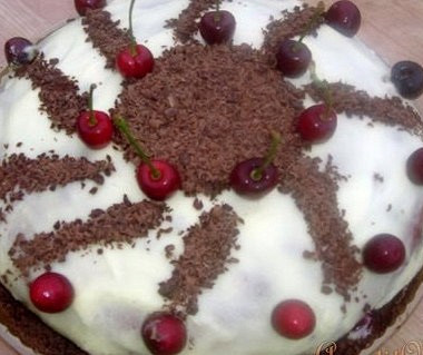 Рецепт Быстрый бисквитный торт со сметанным кремом