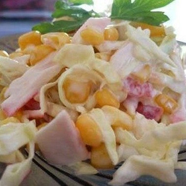 Рецепт Крабовый салат с капустой