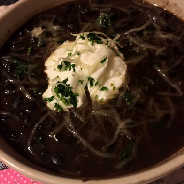Рецепт Гватемальский суп с черной фасолью
