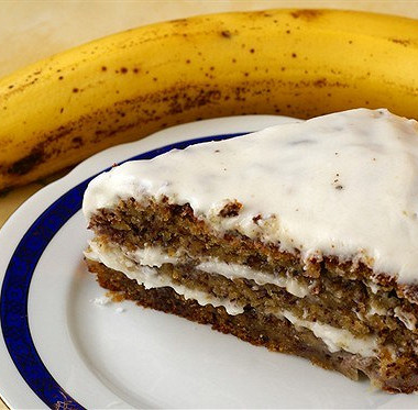 Рецепт Банановый пирог в карамельной глазури