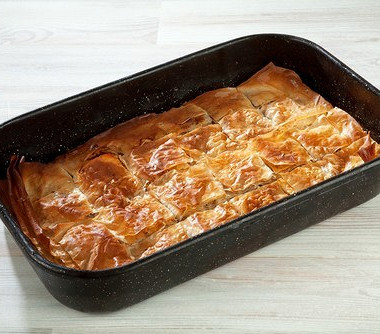 Рецепт Греческий пирог с тыквой, фетой и шалфеем (Kolokithopita)