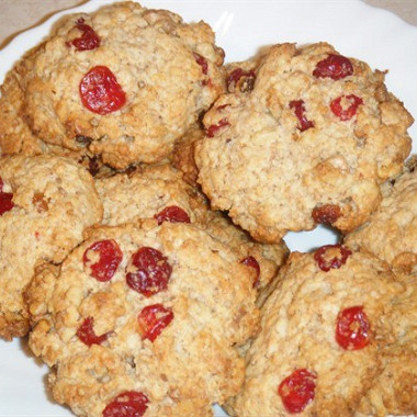 Рецепт Овсяное печенье с клюквой и грецкими орехами