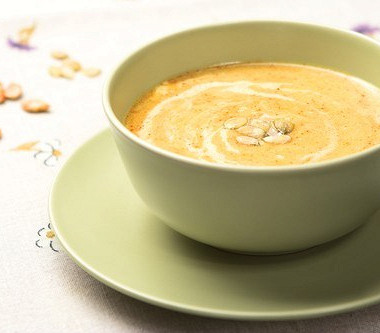 Рецепт Тыквенный суп-пюре с карамелизованными семечками