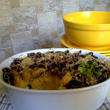 Рецепт Запеканка из картофеля с курицей и фасолью