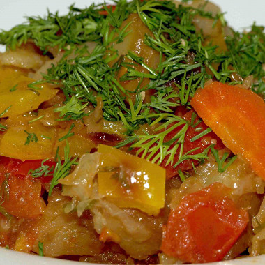 Рецепт Овощное рагу с болгарским перцем, помидорами, картофелем
