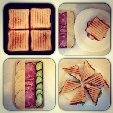 Фото рецепт Клаб-сэндвич с карбонадом