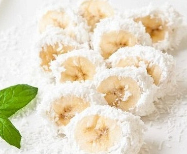 Рецепт Бананы в кокосе и сливках
