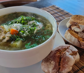 Фотография рецепта Щи куриные с грибами