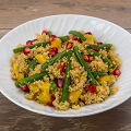 Фотография рецепта Кускус с фасолью, гранатом и сладким перцем автор ШЕФМАРКЕТ