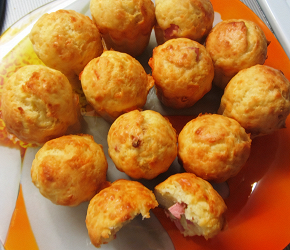 Фотография рецепта Маффины с сыром и ветчиной