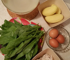 Фотография рецепта Зеленый борщ с куриной грудкой