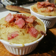 Картофельная запеканка с беконом