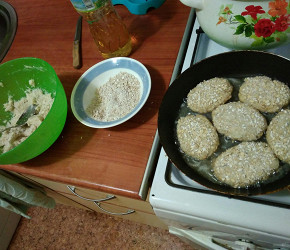 Фотография рецепта Котлеты из фарша щуки с салом