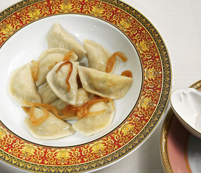 Фотография рецепта Вареники с курицей и грибами