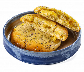 Фотография рецепта Крамбл куки с маком и лимоном