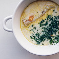 Фотография рецепта Густой рыбный суп с овощами и сливками (Ватерзой) автор КУЛИНАРНАДОМНИК