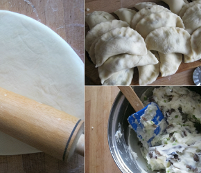 Фотография рецепта Вареники с картошкой, грибами и зеленью