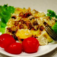 Картофель с шампиньонами в сметане