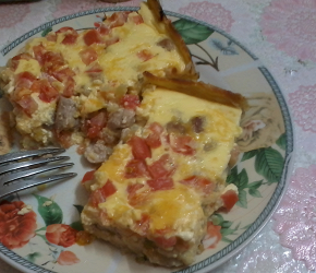 Фотография рецепта Картофельный пирог с курицей