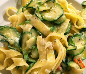 Фотография рецепта Феттучини с цукини и мятой