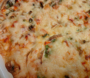 Фотография рецепта Слоеный пирог с овощами и грибами